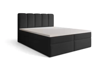 Boxspring posteľ Tenor 160x200 s úložným priestorom - Čierna bukla Quelle 100 Boxspring posteľ Tenor 160x200 s úložným priestorom - Čierna bukla Quelle 100