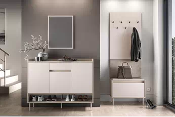 	Komplet nábytku do predsienie Tivano III - kašmír / Dub cremona