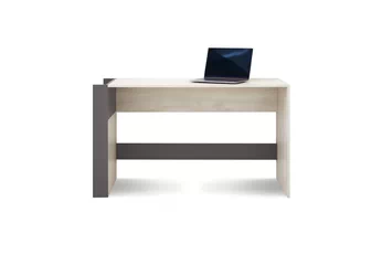 psací stůl mlodziezowe Lumo 10 130 cm - dub wilton bílá / bílá lux / antracitová