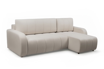 Rohová sedacia súprava Lapios s funkciou spánku pravá strana - béžový velúr Vogue 2 