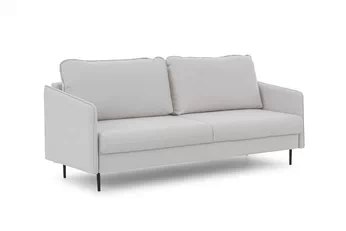 Pohovka s funkciou spánku Taila - jasnoszara plecionka Gemma 01 / čierny nožičky