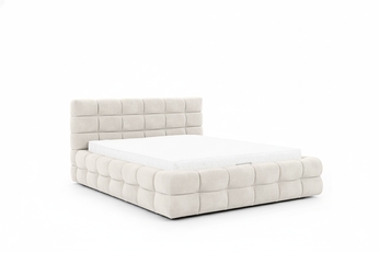 Postel pro ložnice Magnelio Prestige 180x200 s úložným prostorem- béžová welwet Hold Me 01 