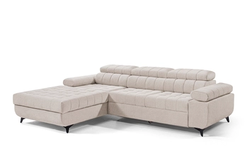 Rohová sedacia súprava Dragonis L II s funkciou spánku Ľavá strana - béžový šenil Perfect harmony 07