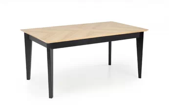 Stůl rozkladany Liroden 160-240x90 cm dřevo - dub přírodní / černá