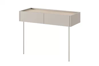 Konzolový Stolík Desin 100 cm so zásuvkami i metalowymi nogami - kašmír / Dub nagano