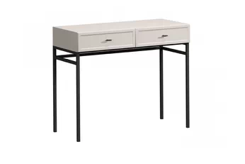Konzolový Stolík Lorini 100 cm so zásuvkami - kašmír / čierny úchyty T-bar / Rošt