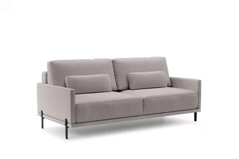 Pohovka s funkciou spánku Meloria - Béžová látka ľahkočistiaca Maya 01 - Koncovka Série