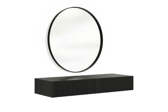 Toaletní stolek závěsná Nicole z czarnym zrcadlem 80 cm - černá mat