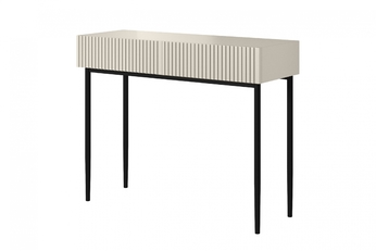 Toaletní stolek Nicole z zrcadlem 80 cm - kašmír / černá nozki