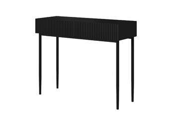 Toaletný stolík Nicole z zrkadlom 60 cm - Čierny mat / čierny nozki