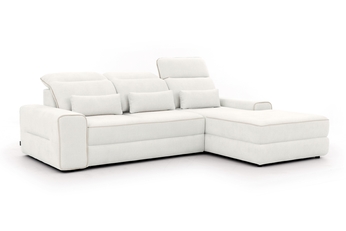 Rohová sedacia súprava Tulia Mini s elektricky výsuvným sedákem pravá strana - béžový šenil Kate 01 / 02  