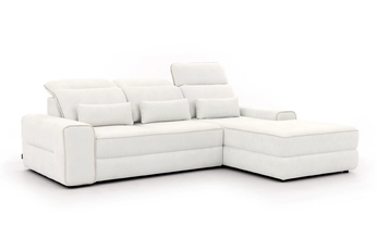 Rohová sedacia súprava Tulia Mini s elektricky výsuvným sedákem pravá strana - béžový šenil Kate 01 / 02  