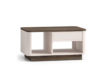 Stolík kawowy Amberto 90 cm z szuflada - kašmír / Dub windmill dark