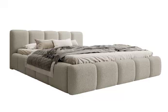 Posteľ čalúnená Tesia 160x200 S vnútorným úložným priestorom- Béžová bukla Quelle 05 