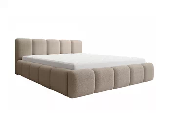 Posteľ čalúnená Tesia 160x200 S vnútorným úložným priestorom- ciemno Béžová bukla Quelle 05