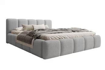 Posteľ čalúnená Tesia 160x200 S vnútorným úložným priestorom- šedá bukla Quelle 83