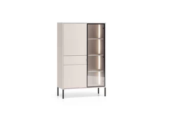 Vitrína vysoká Harmona 92 cm z szuflada i oswietleniem - kašmír