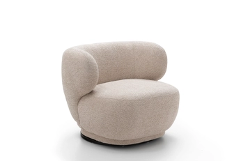 Křeslo čalouněná Skindi obrotowy - béžová boucle Catch Me 02