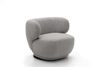 Křeslo čalouněná Skindi obrotowy - šedá boucle Catch Me 24