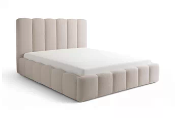 Posteľ čalúnená Aura 160x200 S vnútorným úložným priestorom- Béžová bukla Quelle 03