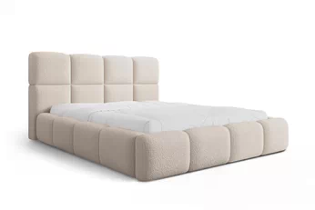Posteľ čalúnená Cloud 160x200 S vnútorným úložným priestorom- Béžová bukla Quelle 03