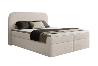 Boxspring posteľ Eleris 180x200 s úložným priestorom - Béžová bukla Quelle 03