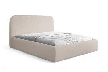 Posteľ čalúnená Rasel 180x200 S vnútorným úložným priestorom- Béžová bukla Quelle 03