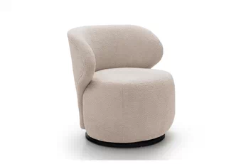 Otočný relaxační křeslo Cocoon světle barvy s moderním designem
