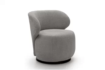 Křeslo čalouněná Cocoon obrotowy - šedá boucle Catch Me 24