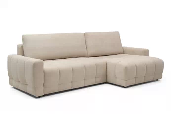 Rohová sedacia súprava Sorenio s funkciou spánku pravá strana - Béžová plecionka Murano 833