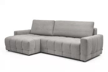 Rohová sedacia súprava Sorenio s funkciou spánku Ľavá strana - šedá plecionka Murano 847