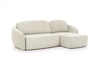 Rohová sedacia súprava Latina Mini s funkciou spánku uniwersalny Ľavý/Pravý - Béžová dzianina Freya 210.02