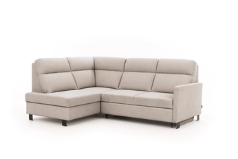 Rohová sedacia súprava Loario L Ľavá strana z waskim bokiem - tmavý béžový šenil Vibe 08