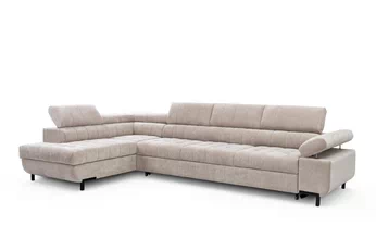 Rohová sedacia súprava Tyrion Maxi s funkciou spánku Ľavá strana - béžový šenil Vibe 08