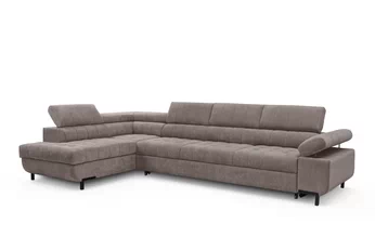  Rohová sedacia súprava Tyrion Maxi s funkciou spánku Ľavá strana - Hnedý šenil Vibe 21
