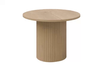 Rozkládací kulatý stůl Lento 100 cm barva dub cremona s ryhovanou nohou