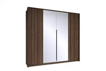 Skriňa Flaro 223 cm v farbe dub dunin so zrkadlom a teplým LED svetlom