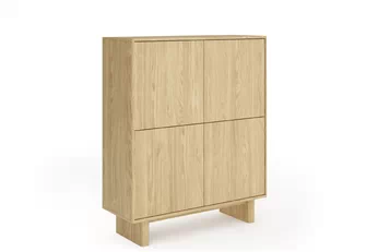 Komoda vysoká Bellora 103 cm dvoudveřová - dub olejowany
