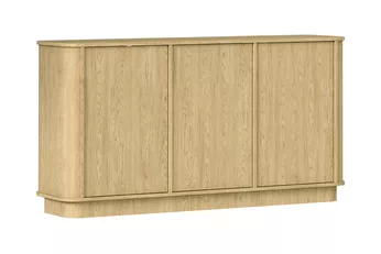 Komoda Vello 154 cm trochadverová v farbe dub baltic dune so zaoblenými hranami