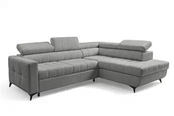 Rohová sedací souprava Nardo L rozkládací pravá - šedá šenil Perfect harmony 85