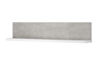 suspendat rafturi Bota 01 - 150 cm - bialy / beton colorado