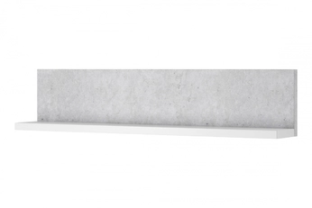 suspendat rafturi Bota 01 - 150 cm - bialy / beton colorado