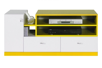 Mobi MO12 TV szekrény - Fehér / sárga