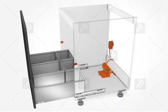 BLUM Servo Drive Uno - elektricky výsuvná zásuvka do skříňku DZS6 a DZS 8 - Layman