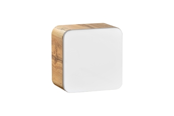 Závěsná koupelnová skříňka Aruba 35 cm - bílý lesk / dub craft