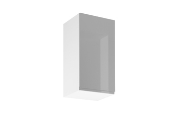 Aspen G40 egyajtós konyhai fali szekrény - fényes szürke 