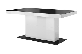stôl Quartz 2495GP81 Čierny/Biely/Čierne sklo