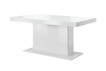 stôl Quartz 2497GP81 Biely/Biele sklo 