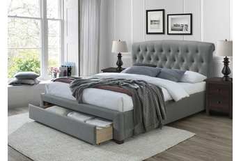 Čalúnená posteľ so zásuvkami Avanti 160x200 - popol