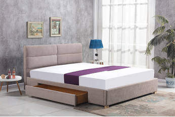Čalúnená posteľ Merida 160x200 - béžová